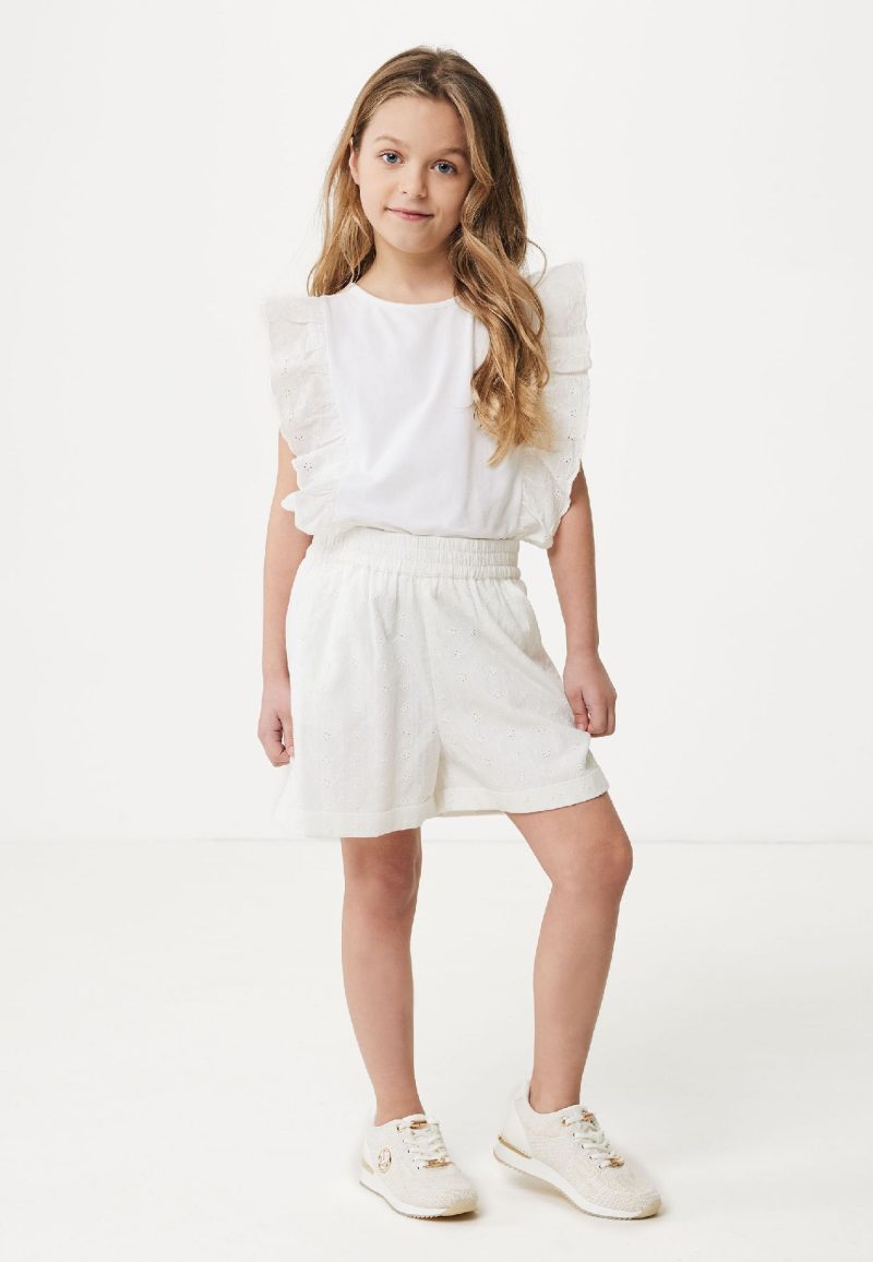 Broderie shorts high waist