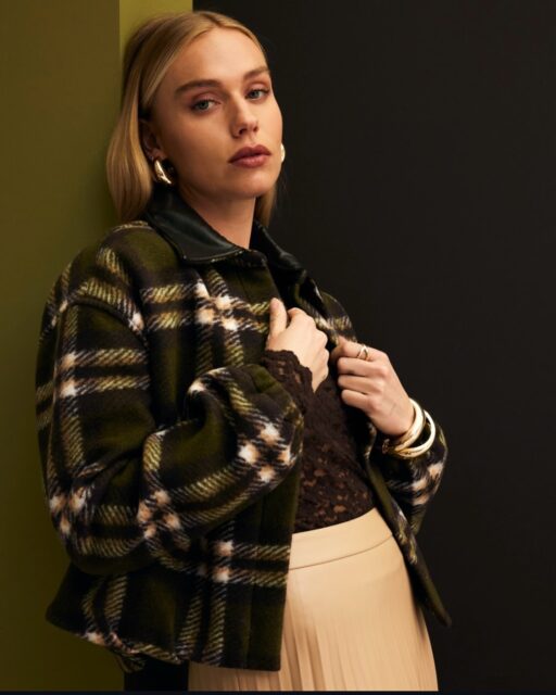 Define by contrast. Bold checks and a pleated skirt that moves with Fall 2026. Mexx 💋